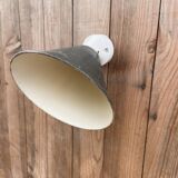 Conical wall light on porcelain base