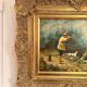 Oil Painting Panel HSP EDWARD WEBB Hunting Dog Forest