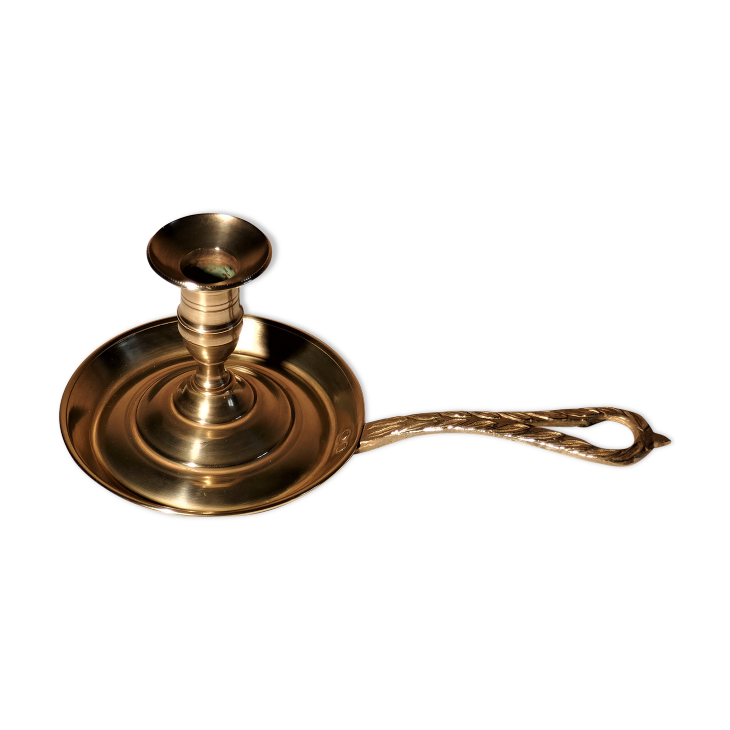 Old brass cellar rat bougeoir