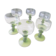 Set de 6 verres à vin blanc d'Alsace  anciens  Jambe balustre