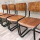 Lot de 4 chaises Vintage Arhend Cantilever couleur chêne