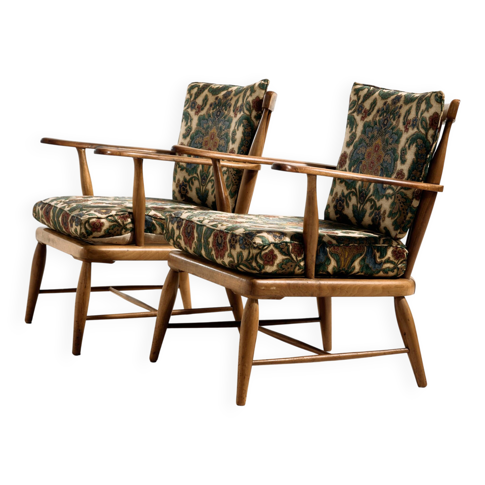 Fauteuil en noyer par Anna-Lülja Praun