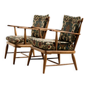 Fauteuil en noyer par Anna-Lülja Praun