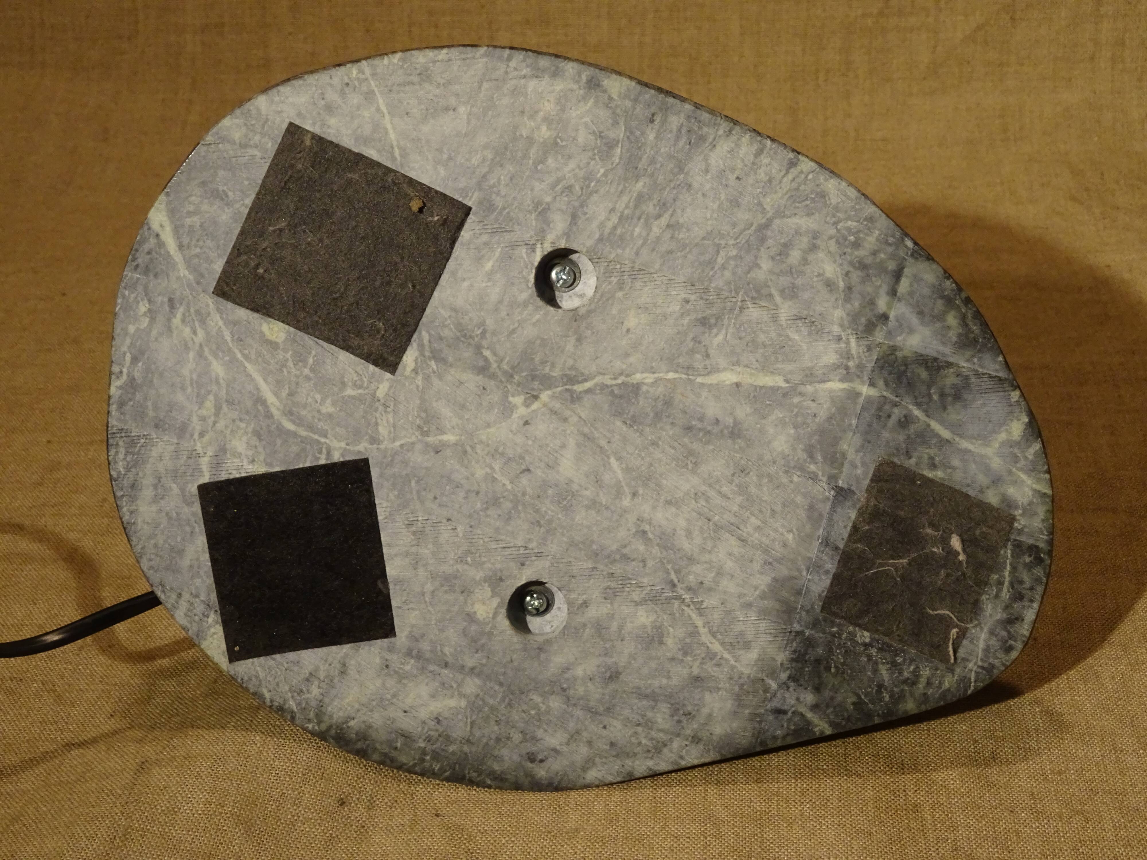 Bronze snail nightlight patinated glass shell lined marble base ref A208/12