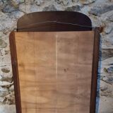 French Art Deco walnut mirror – sculpted wall mirror from the 1920s in France