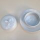 White porcelain butter dish with cover
