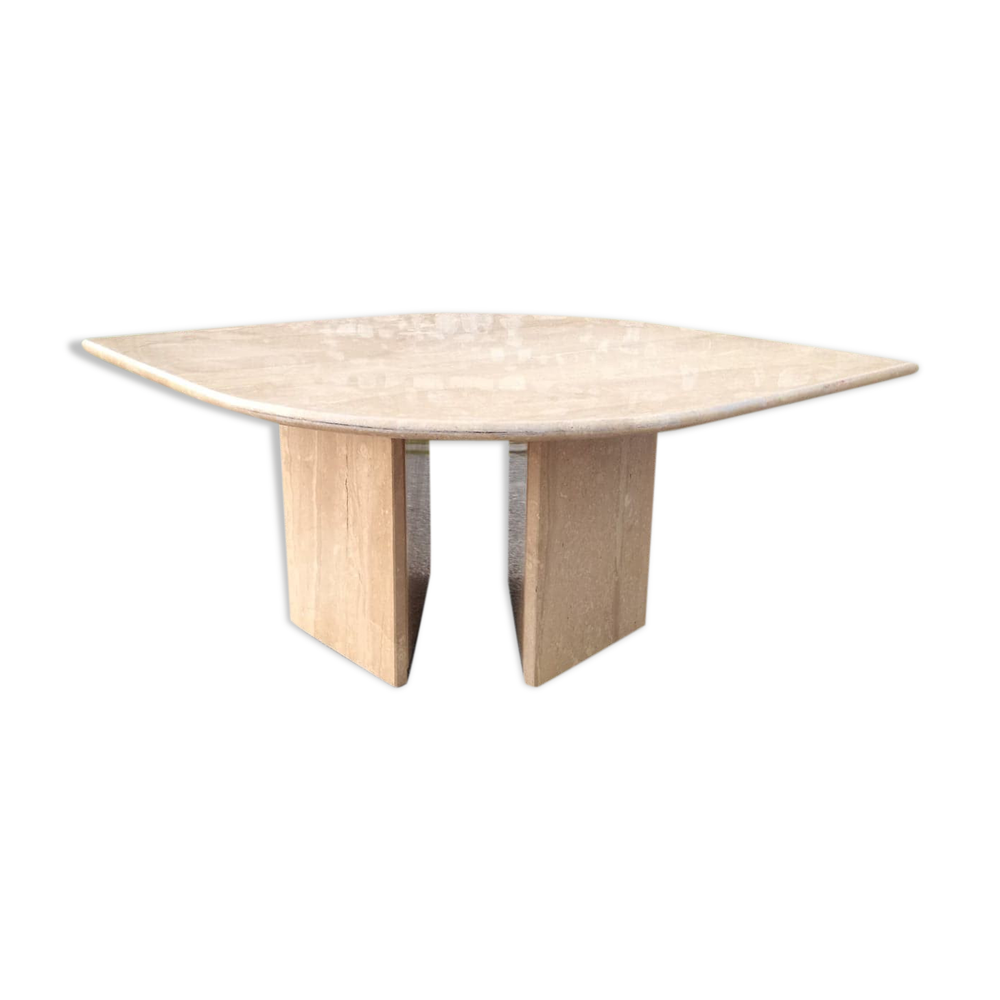 Travertine coffee table