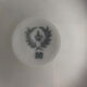6 dessert plates with silver border in white porcelain