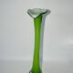 Large green and white opaline vase from the 70s