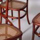 Set of bended wooden chairs