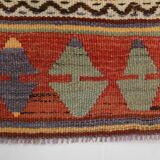 Multicolor Handmade Wool Kilim Rug, 123x169Cm