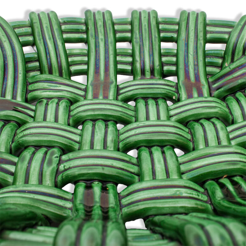 Ceramiquecorbeille green braided slushy fruit bowl