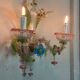 Set of 3 Venetian wall lights in multicoloured Murano glass, circa 1950