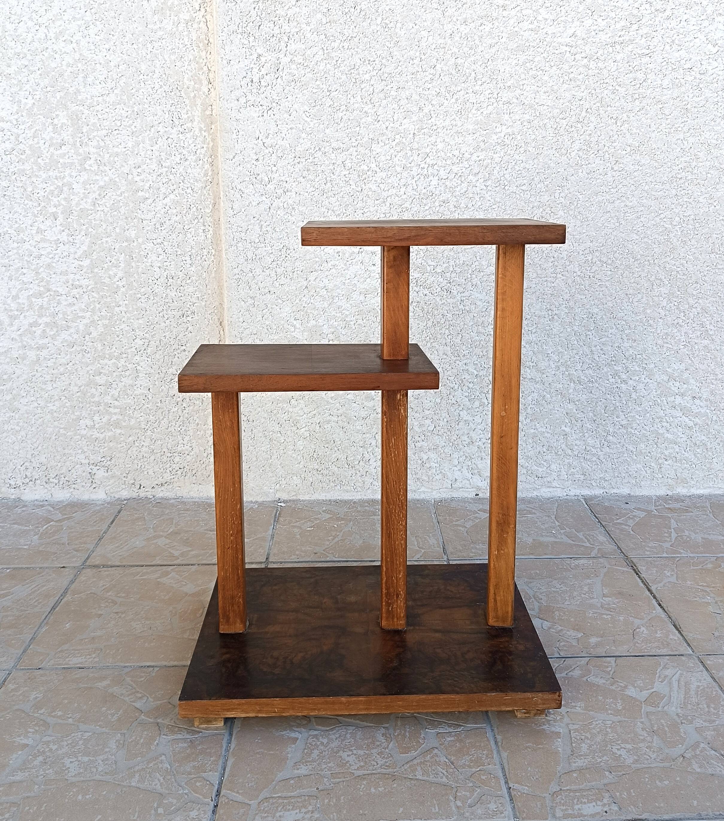Vintage walnut burl stool