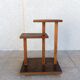 Vintage walnut burl stool