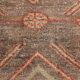3x11 geometric red oushak runner