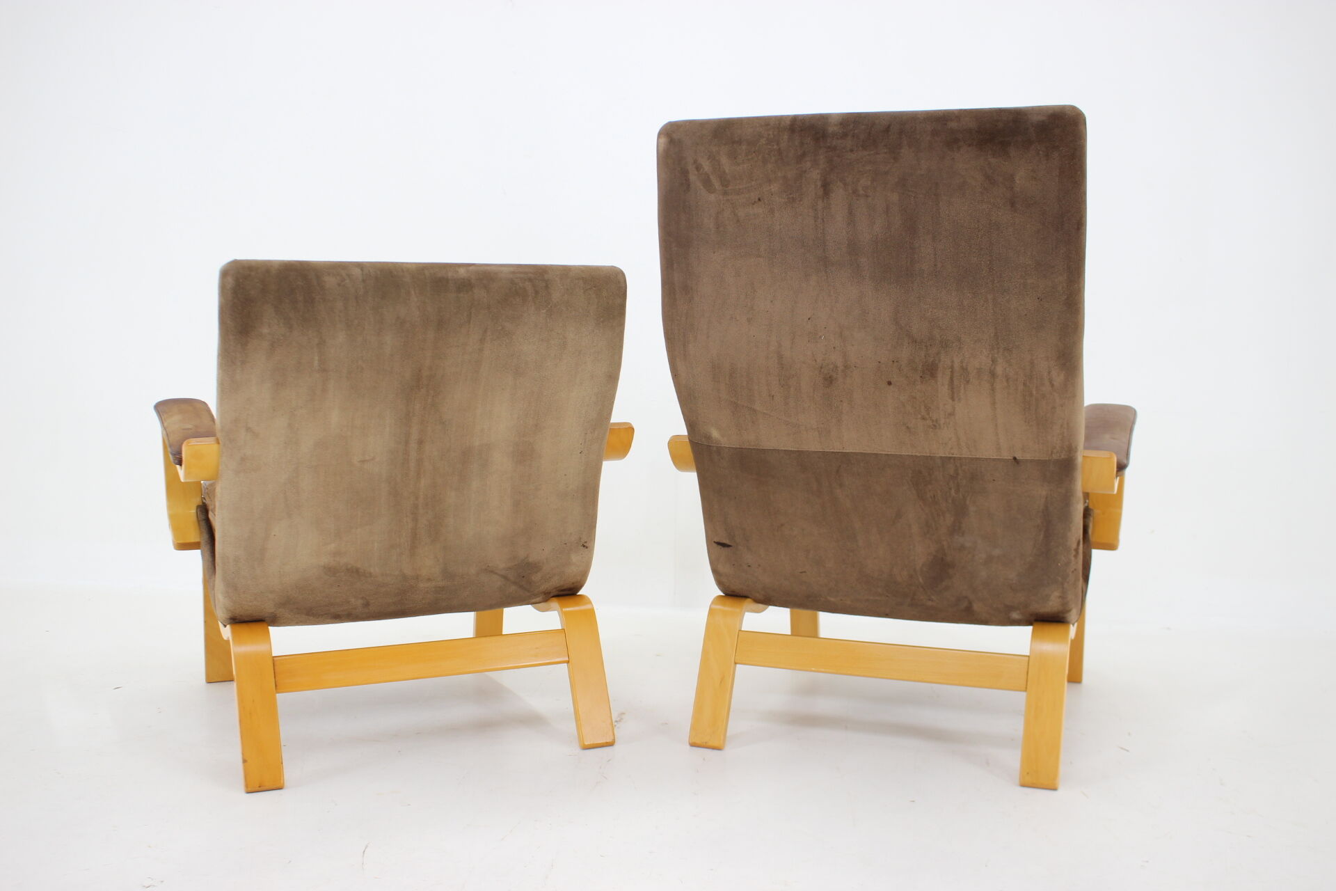 1970s Pair of Yngve Ekström "Contino" Leather Armachair,Sweden