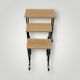 Antique wooden and wrought iron nesting tables – circa 1950
