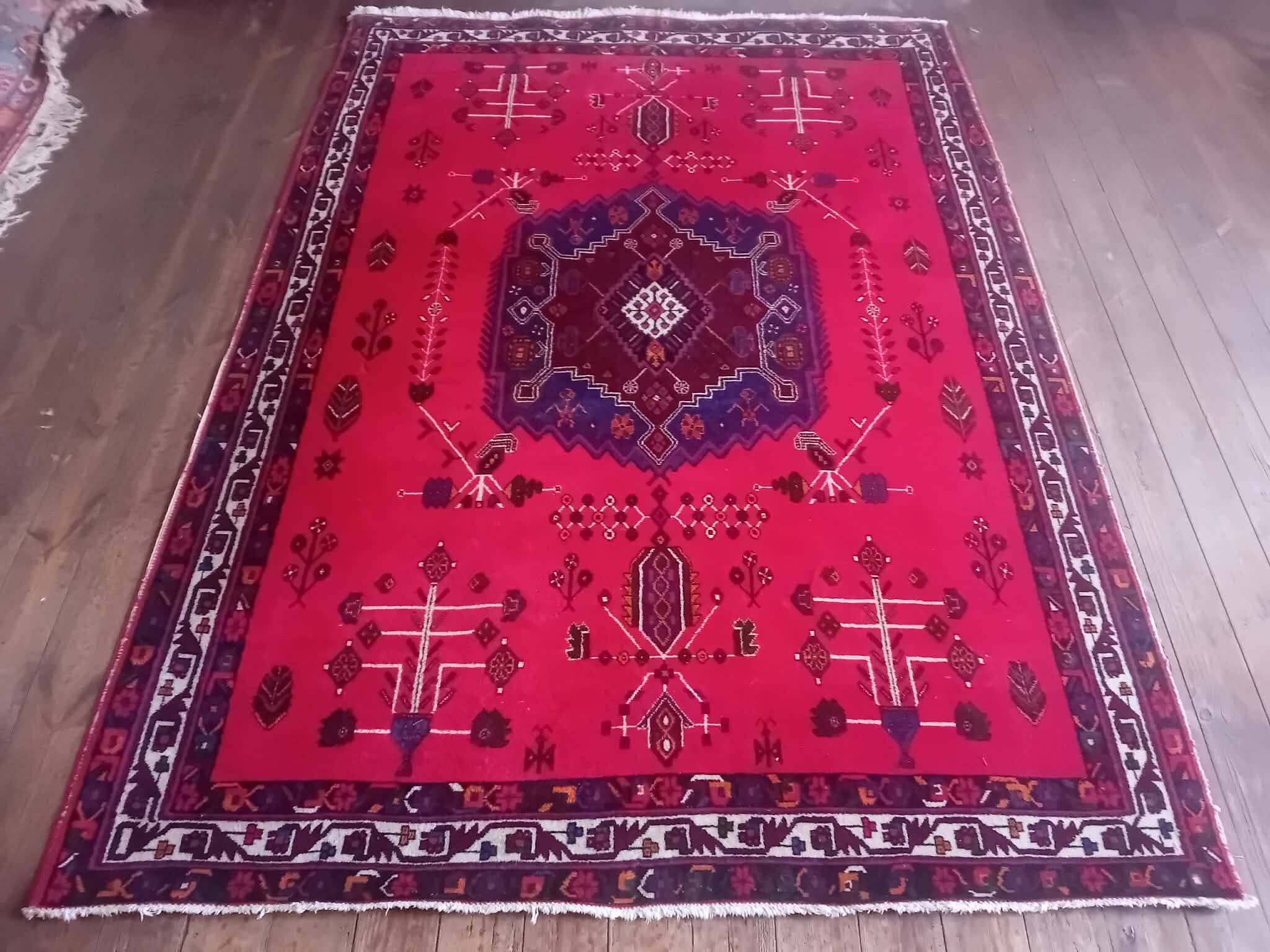 Handmade Persian Hamadan rug 237x169cm