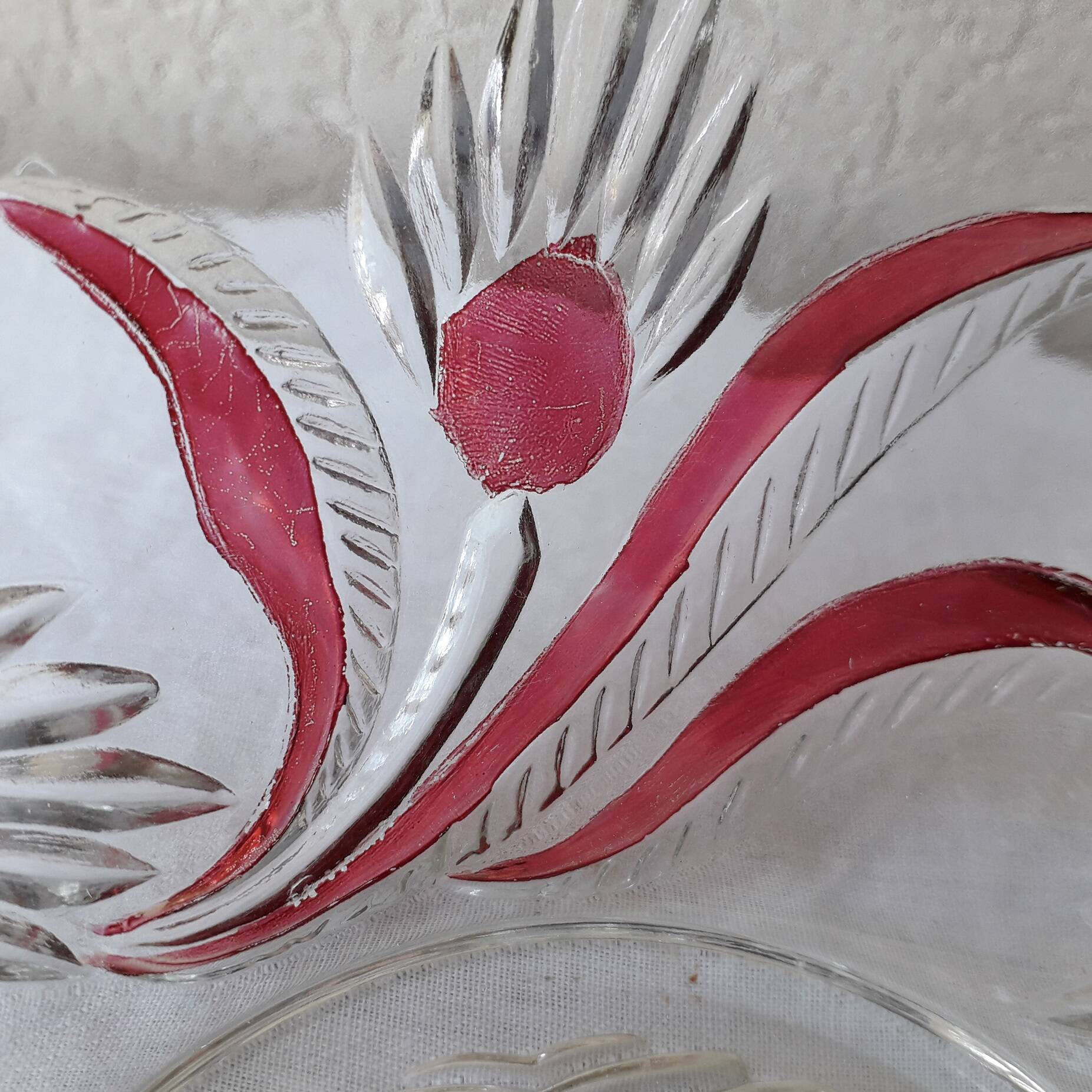 Glass or crystal salad bowl