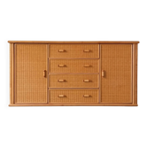 Buffet en rotin vintage