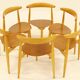Heart dining set, designed by Hans Wegner for Fitz Hansen,  Denmark 1960s