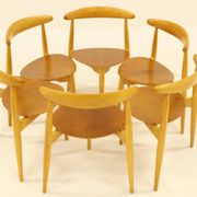 Service de table Heart, conçu par Hans Wegner pour Fitz Hansen, Danemark, années 1960