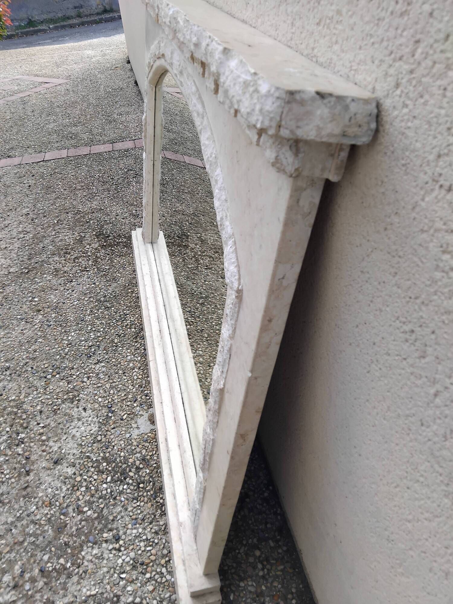 Large vintage stone mirror