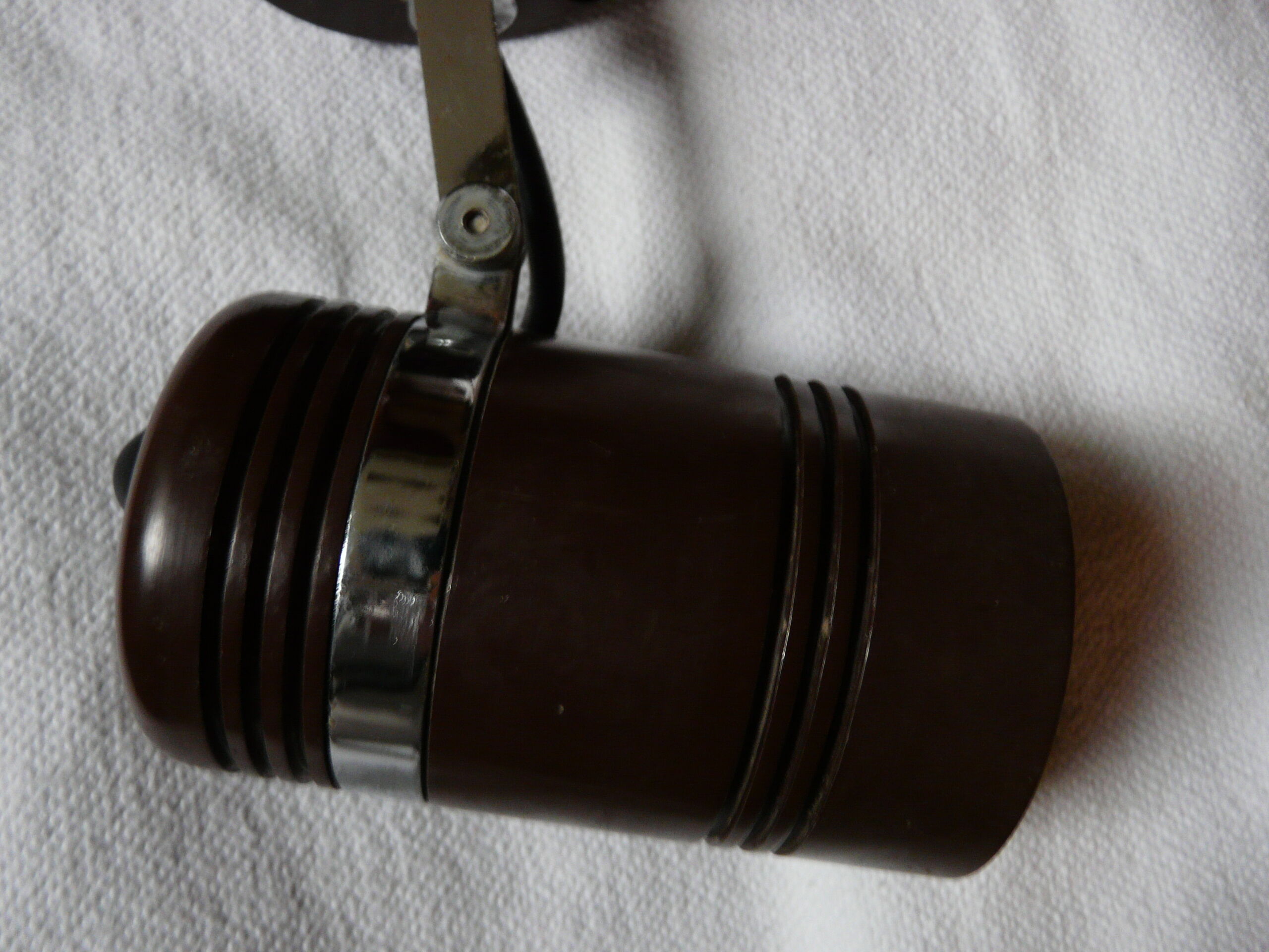 Pair of vintage brown metal spotlights