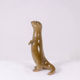 Valérie Courtet, Otter in chamotte and enameled stoneware. Contemporary work