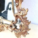 Miroir baroque en bronze xixème h= 104 cm
