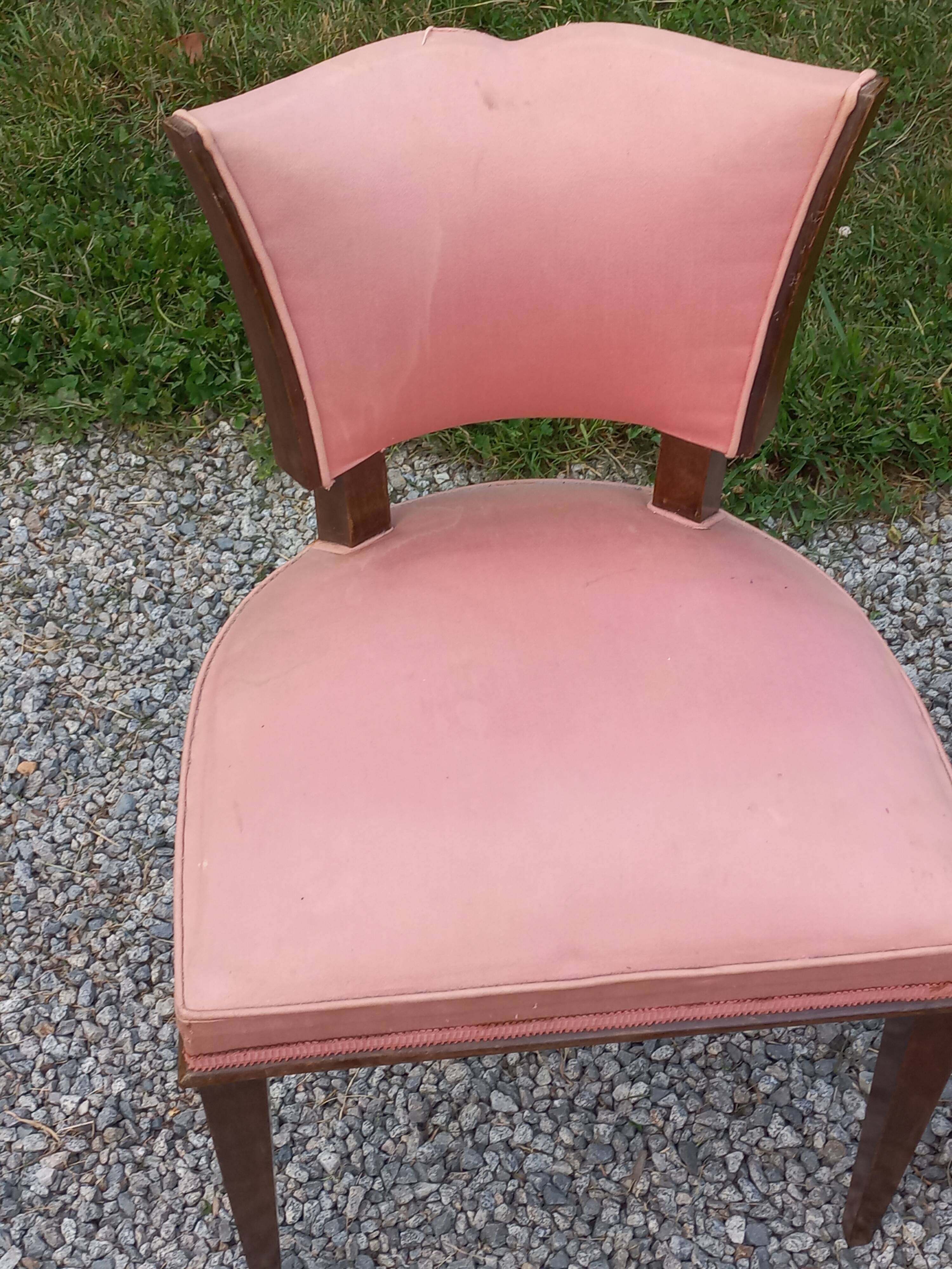 Pair of vintage low-backed bedroom chairs from the 1930s/1950s