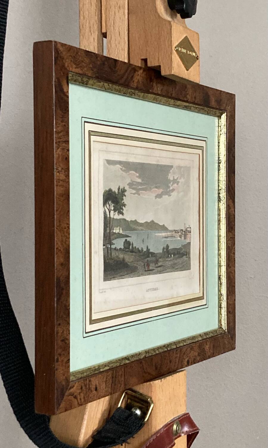 Tableau, gravure paysage à ANTIBES époque XIXe