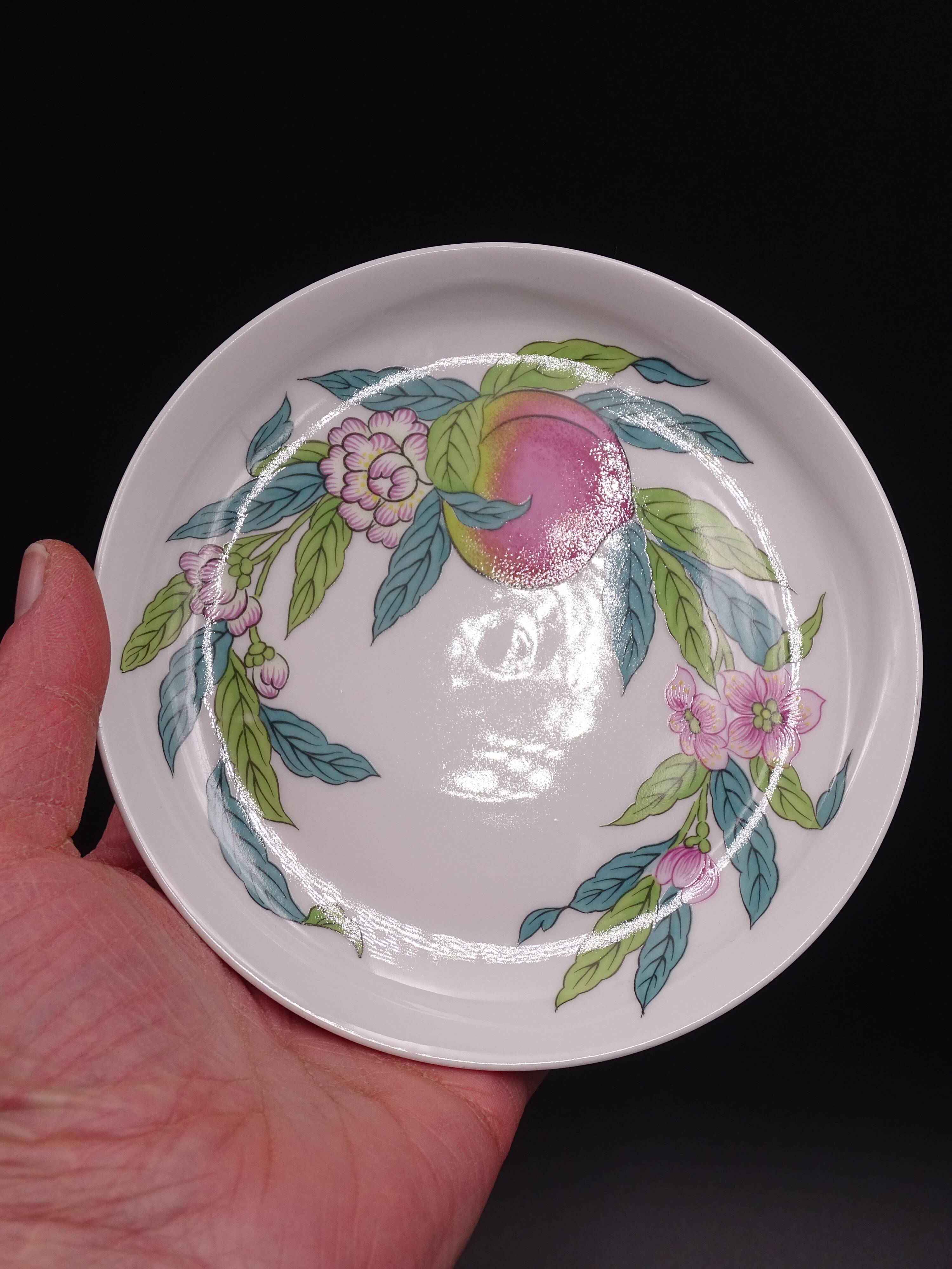 Lot of 6 porcelain bread plates from Paris décor Abondance - Perfect condition