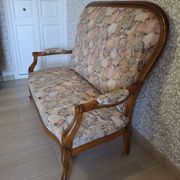 Banquette Voltaire 2 places – belle structure en bois – à repersonnaliser