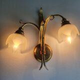 Pair of vintage Keria Italy silver and gold wall sconces