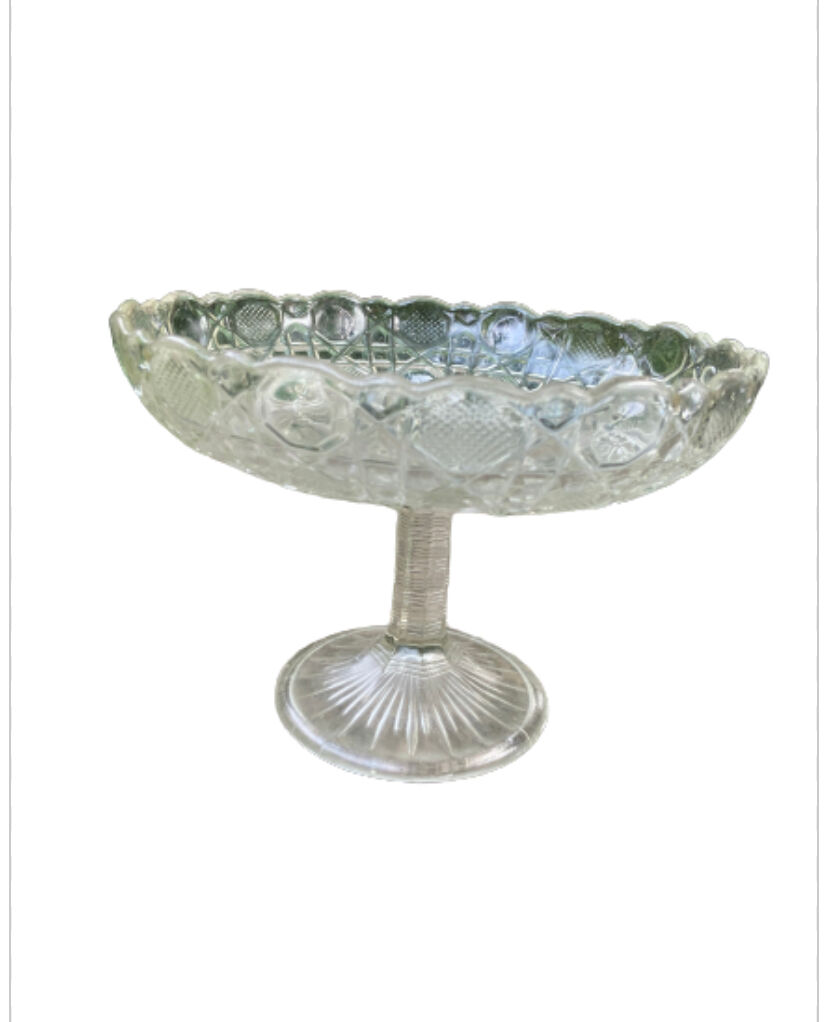 Compotier glass fruit cup 1950