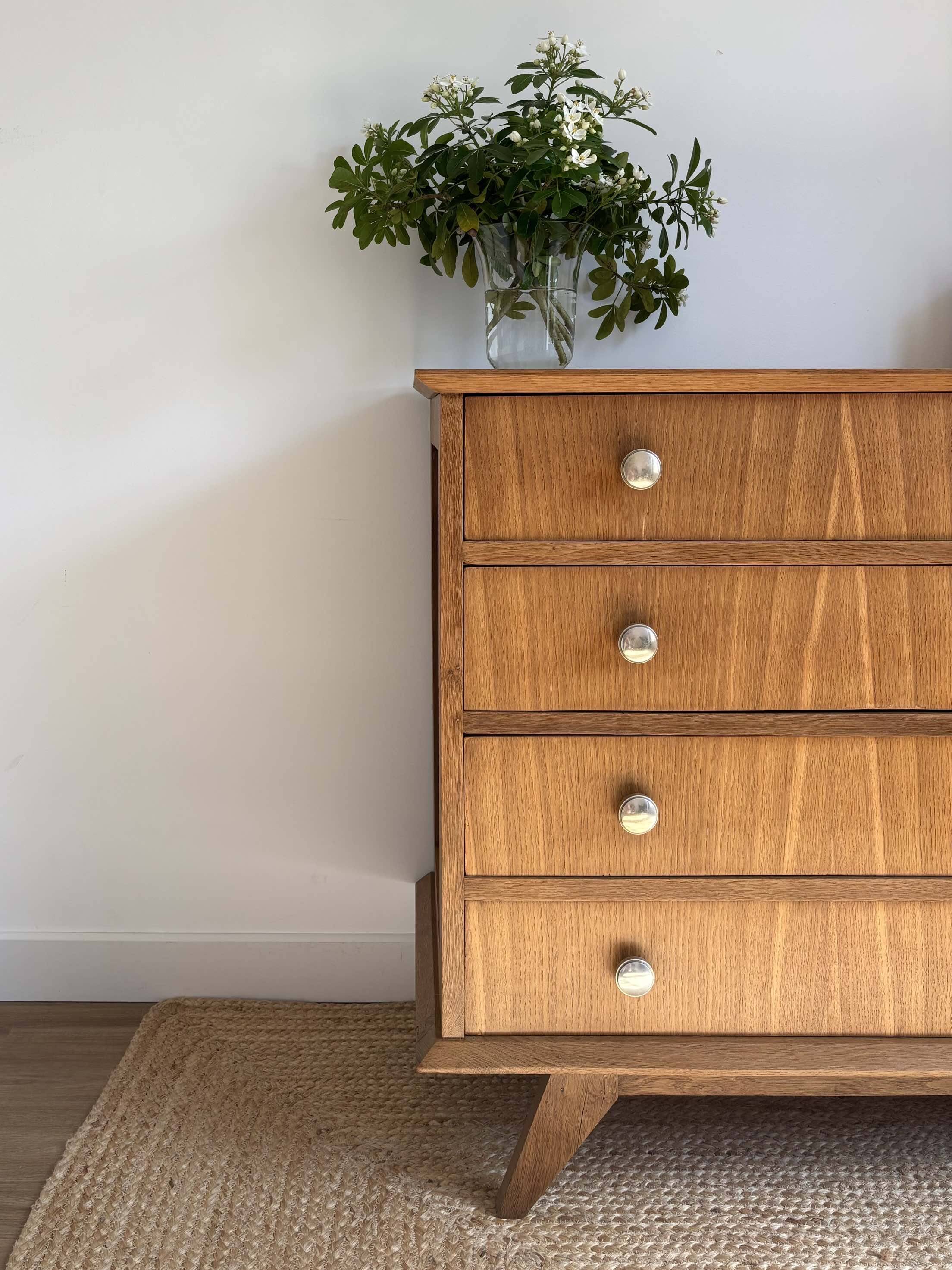 Vintage Scandinavian design commode from the 1950s.