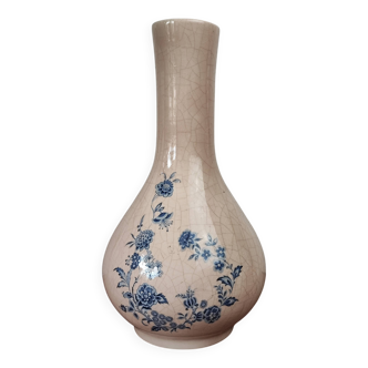 Ceramic vase signed Longwy workshop of the bois des seigneurs ros