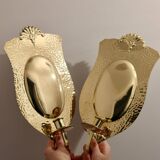 Paire d'appliques vintage en laiton par Knut Eriksson Eskilstuna, Suède