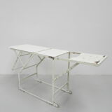 Industrial side table, hospital bed