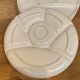 Set of 6 earthenware fondue plates