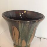 Stoneware vase flamed art nouveau pottery of bouffioulx 9517