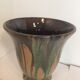 Stoneware vase flamed art nouveau pottery of bouffioulx 9517