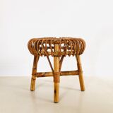 Rattan stool by Franco Albini for Vittorio Bonacina, Italy 60s