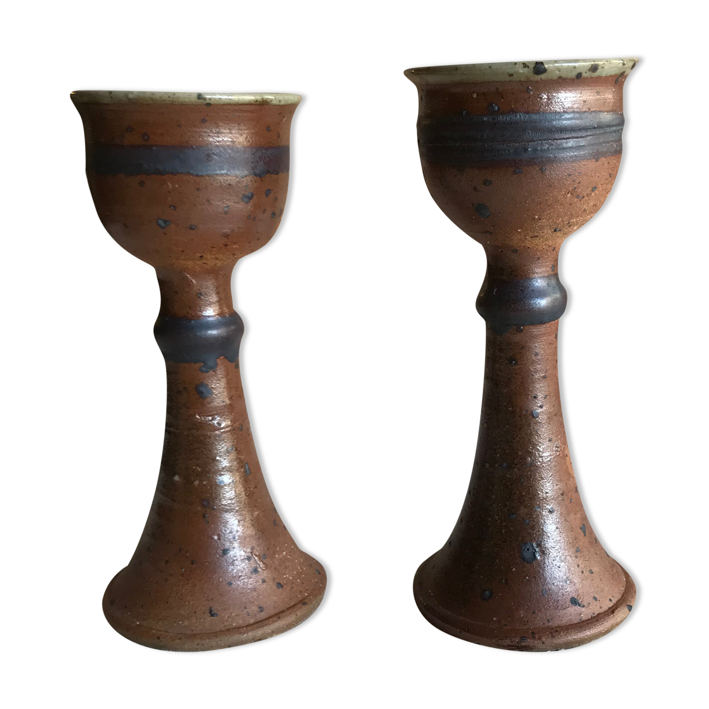 Stoneware candle holders