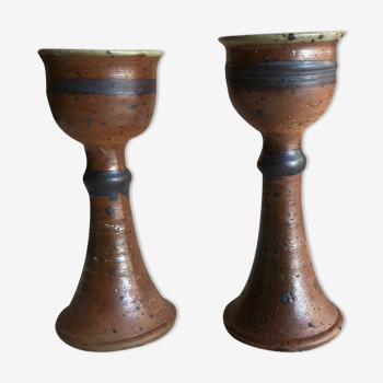 Stoneware candle holders