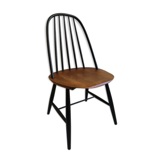 Scandinavian chair in dark and black wood