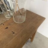 Solid oak work table console 220cm