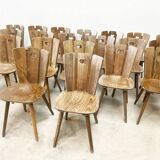 Xl lot of brutalist dining chairs
